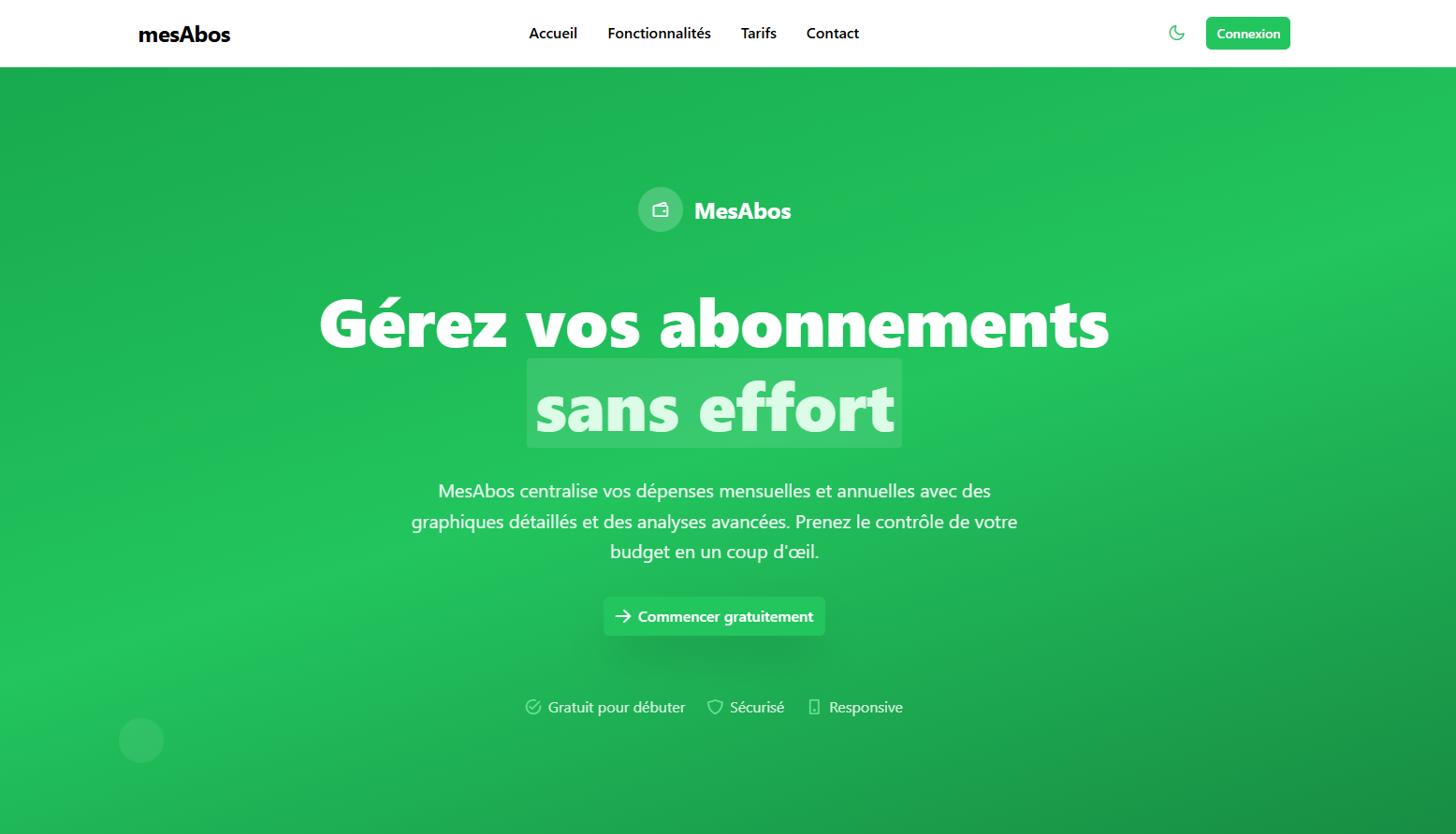 mesAbos - Gestionnaire d'abonnements et budget SaaS